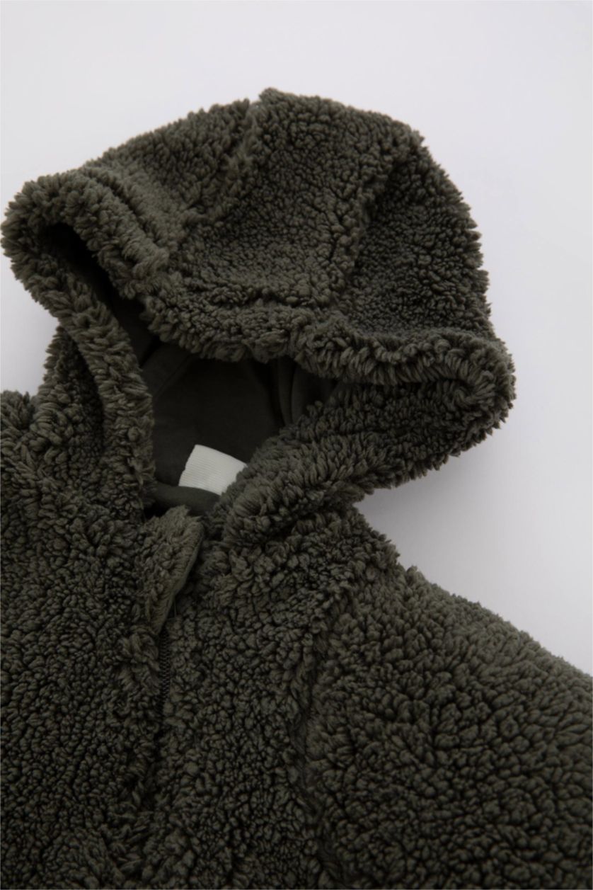 Малыши мальчики Хаки Комбинезон на молнии из плюша для малышей мальчиков