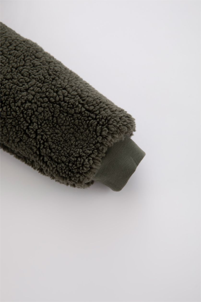 Малыши мальчики Хаки Комбинезон на молнии из плюша для малышей мальчиков