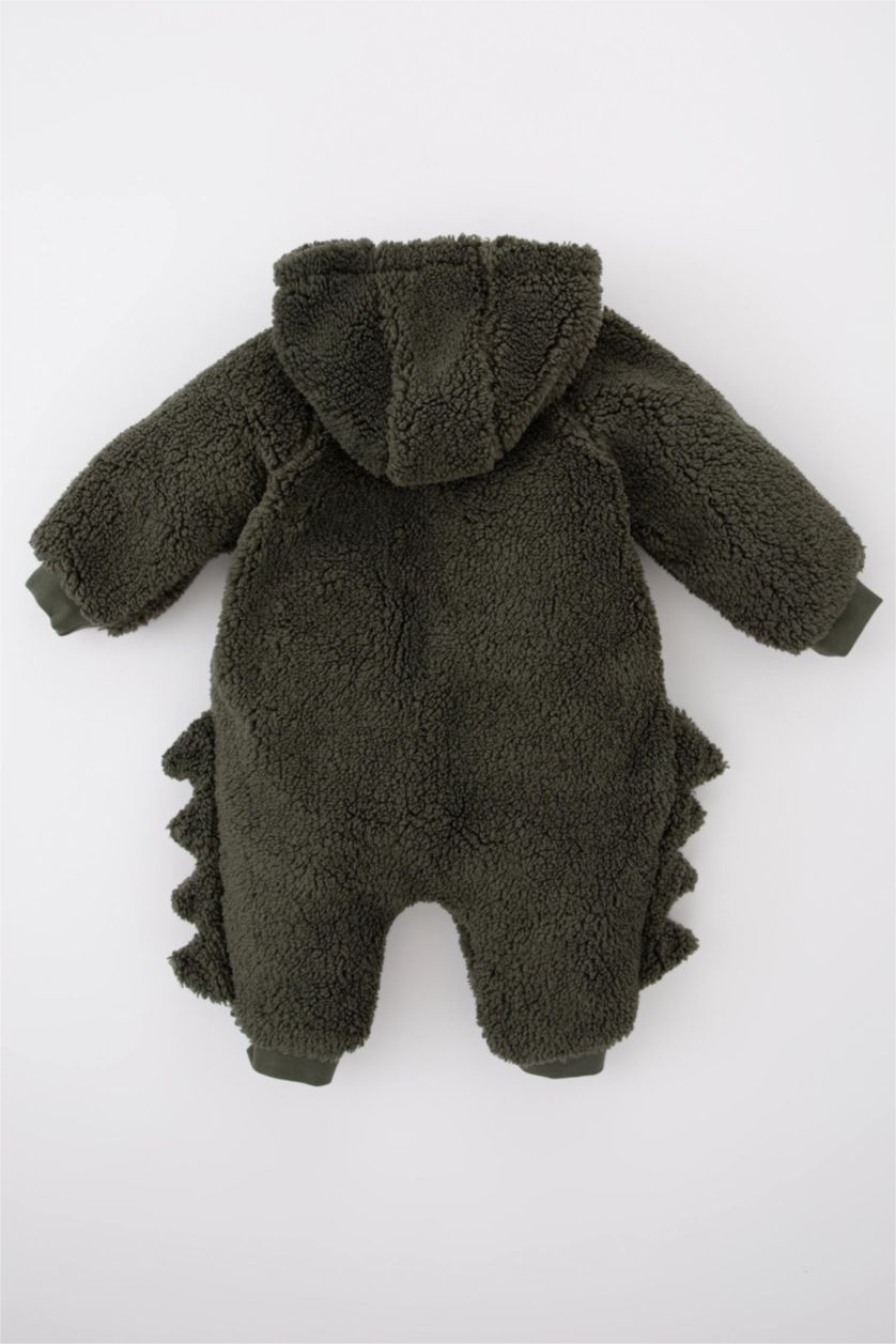 Малыши мальчики Хаки Комбинезон на молнии из плюша для малышей мальчиков