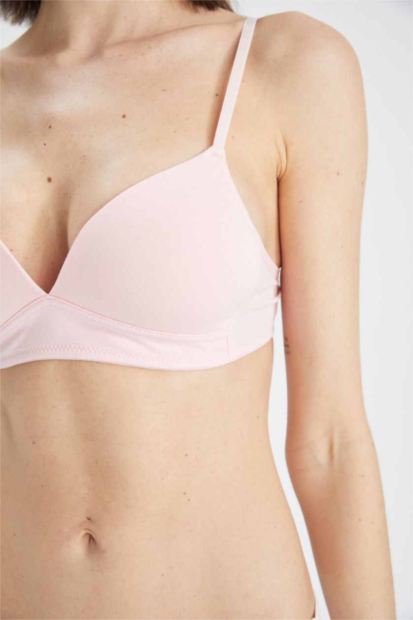 FEMME Bordeaux Clair Soutien gorge Coton Rembourré Sans Rembourrage