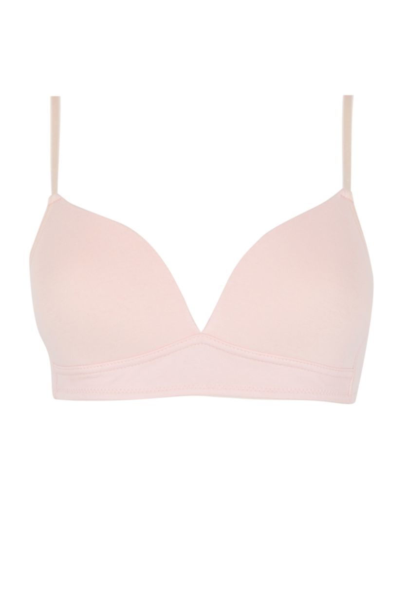 FEMME Bordeaux Clair Soutien gorge Coton Rembourré Sans Rembourrage