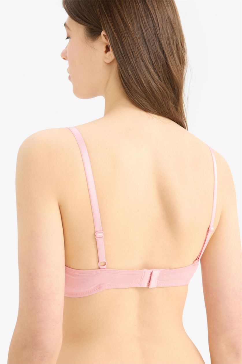 WOMAN Rose Fall in Love Lace Detail Cotton Bra