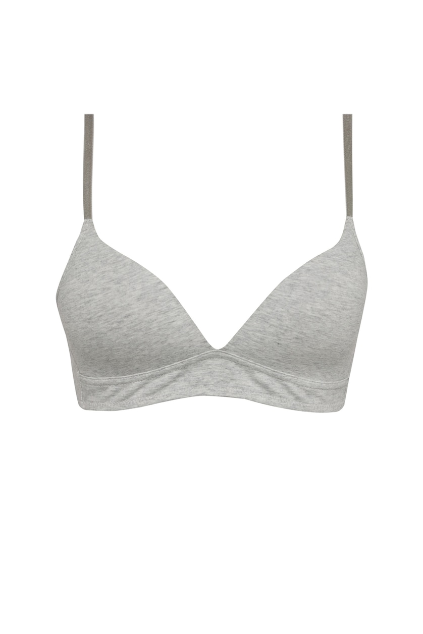 Kadın Gri Melanj Comfort Pedli Bra