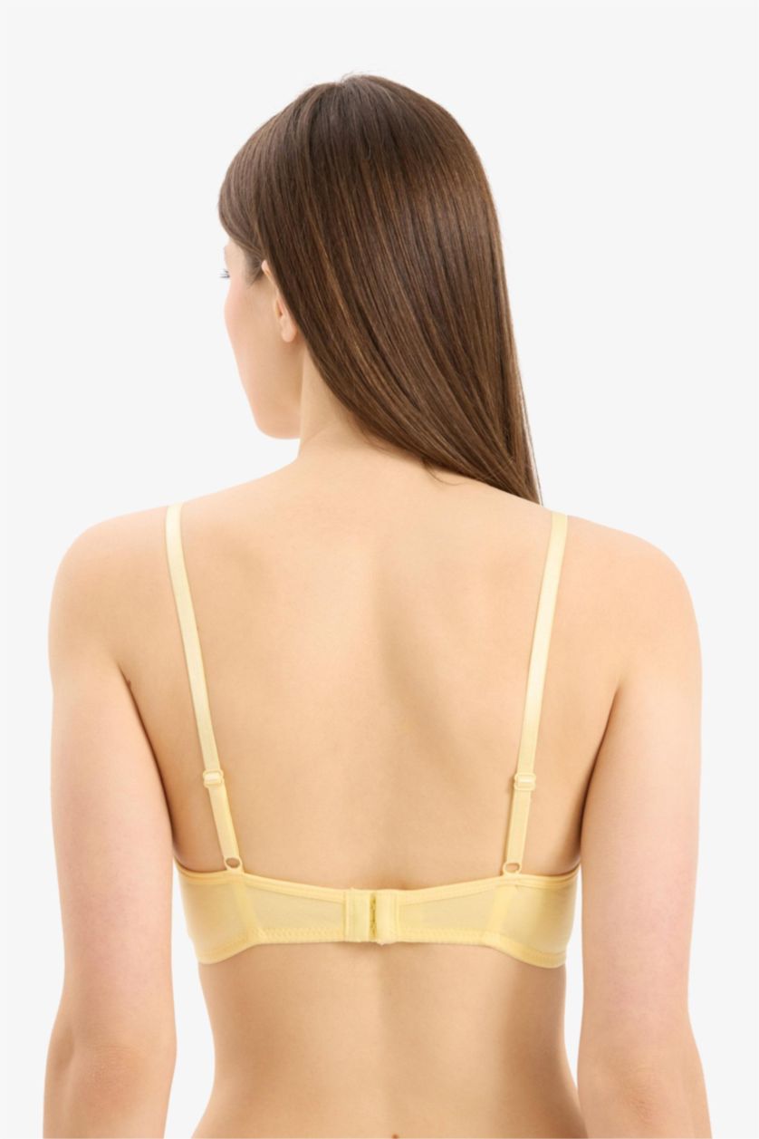 حريمي أصفر برا قطن مبطن بالدانتيل كومفرت