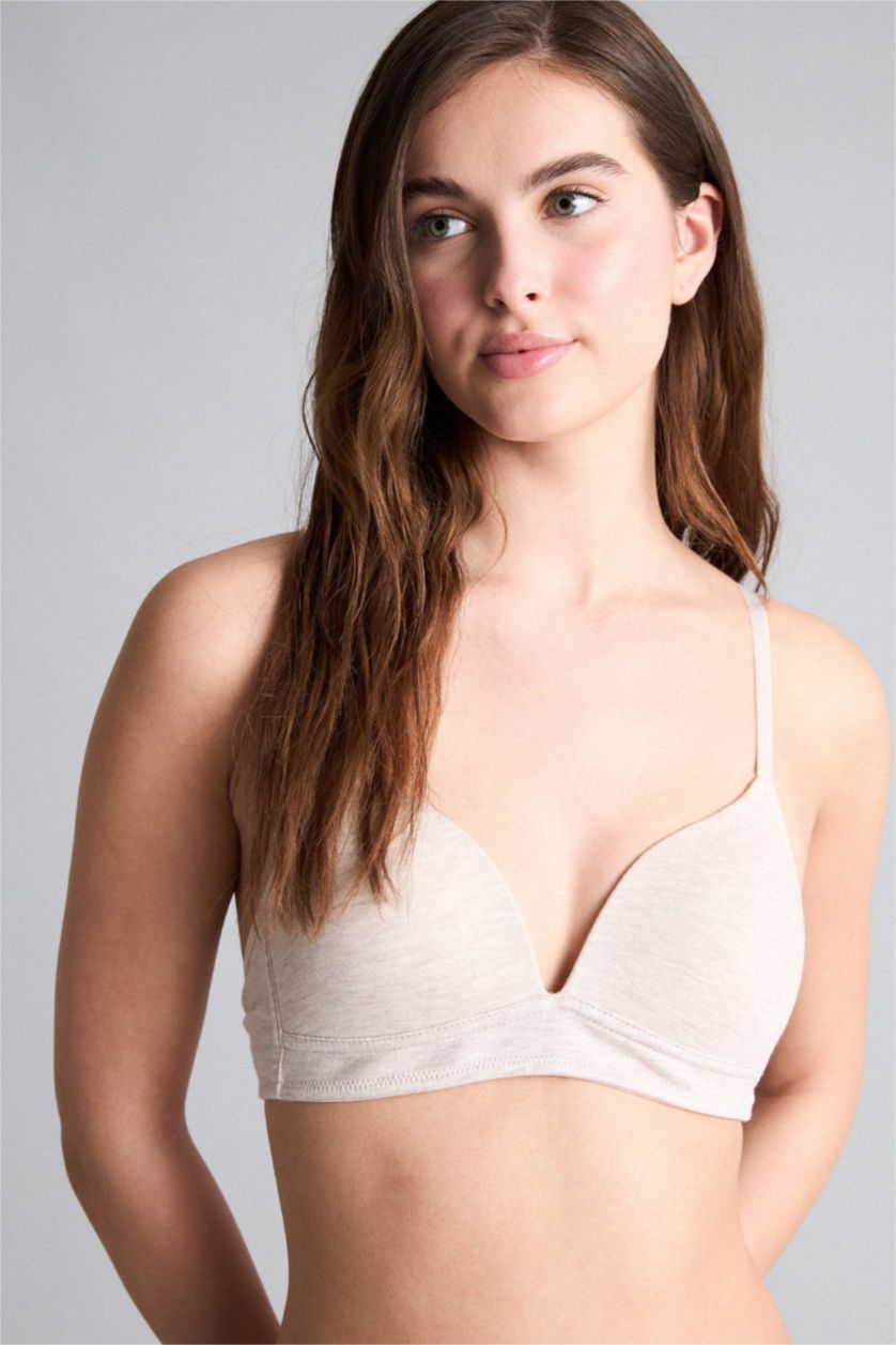 حريمي ميلانج بيج حمالة صدر برا مبطن دانتيل قطن