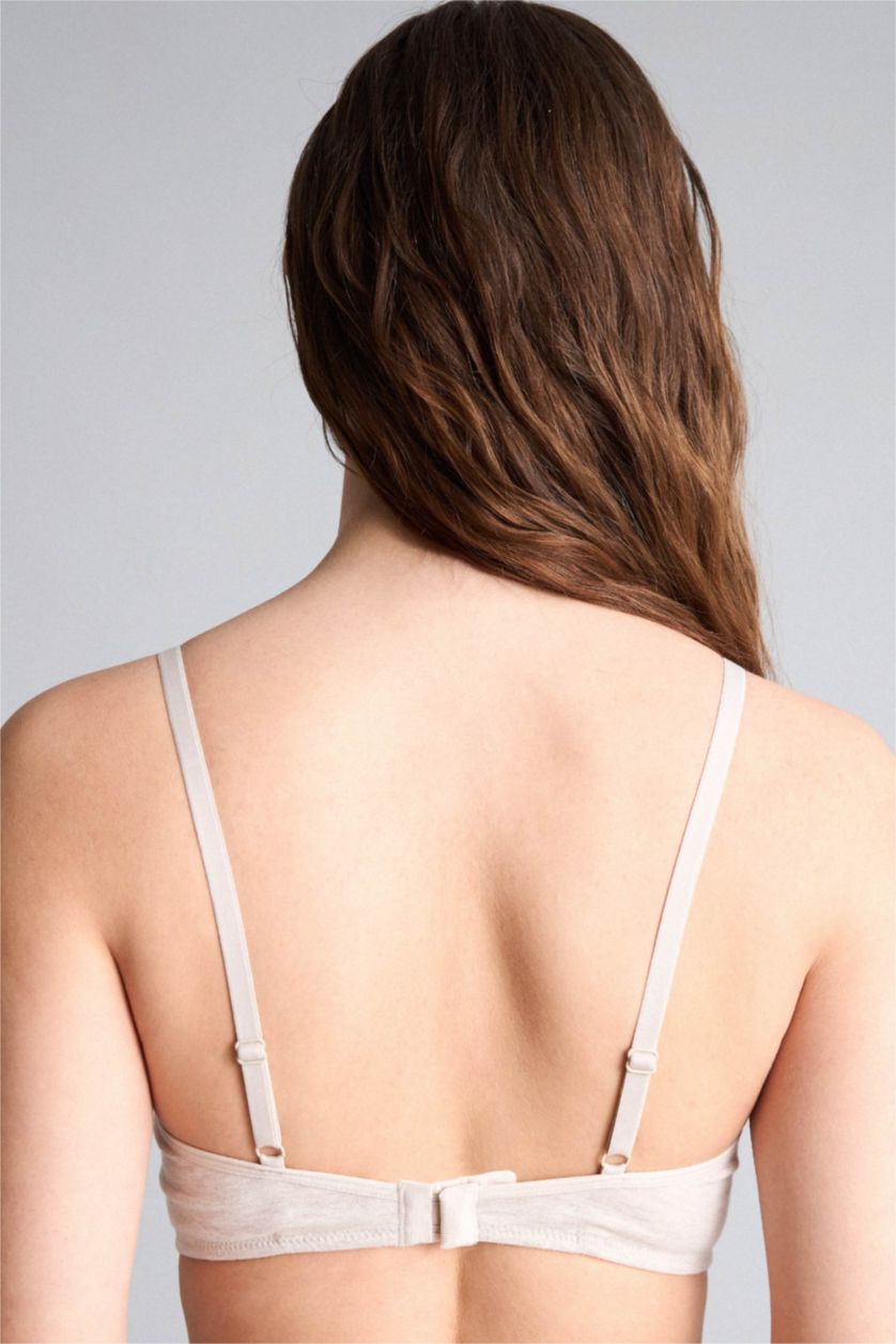 حريمي ميلانج بيج حمالة صدر برا مبطن دانتيل قطن