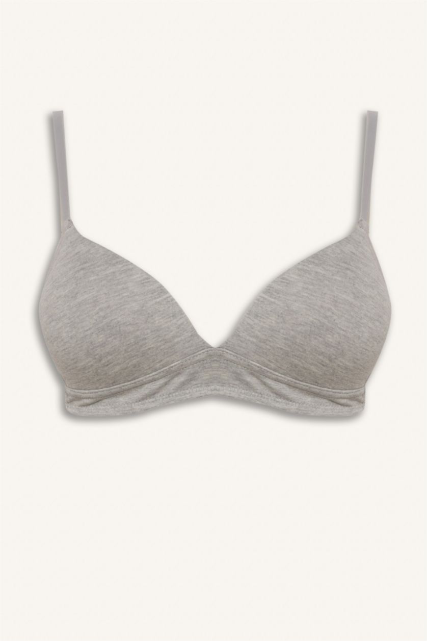 نساء ميلانج رمادي حمالة صدر برا قطن مفصل بالدانتيل