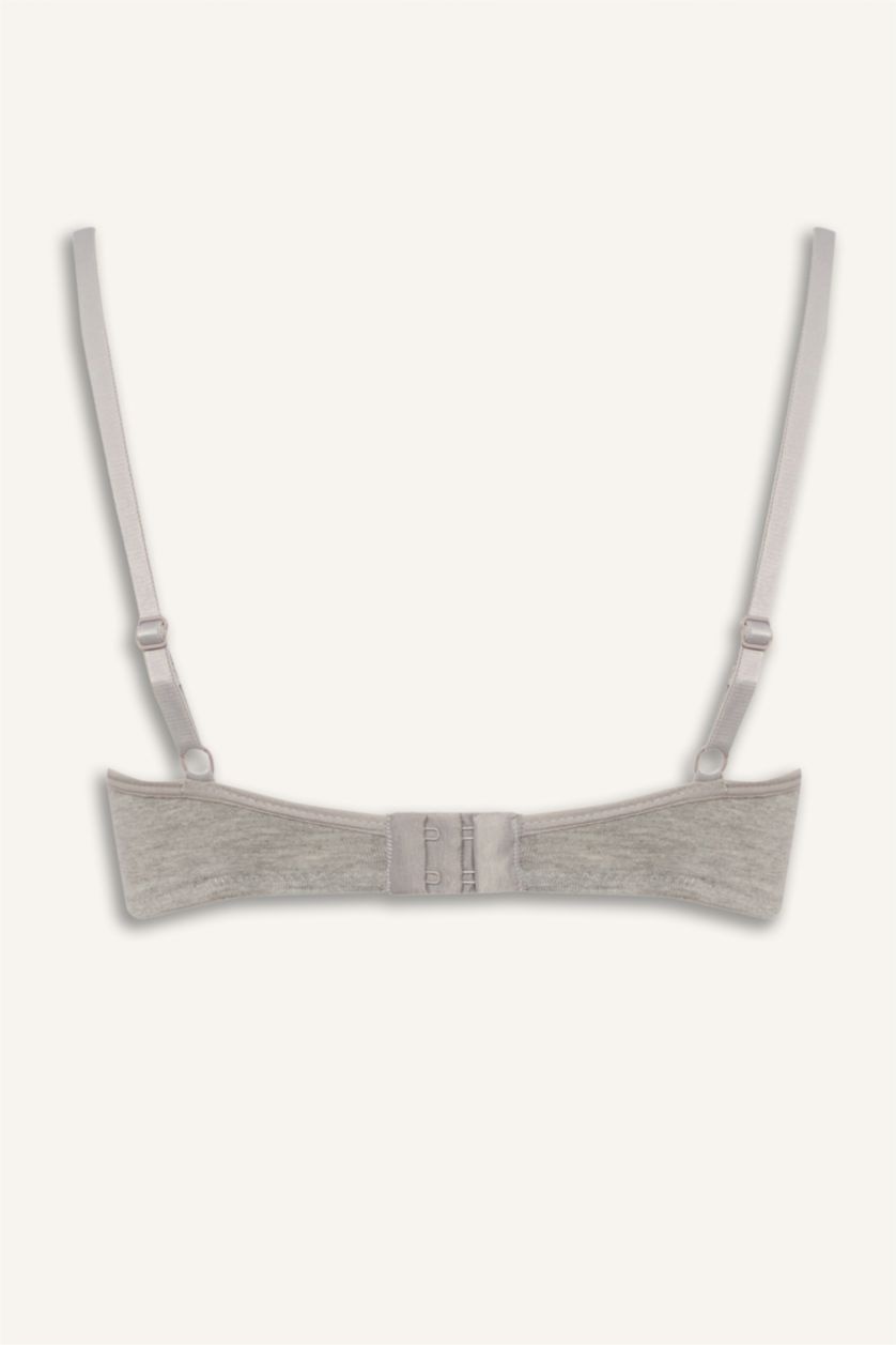 نساء ميلانج رمادي حمالة صدر برا قطن مفصل بالدانتيل