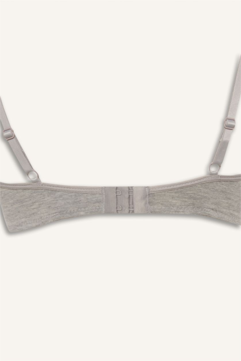 نساء ميلانج رمادي حمالة صدر برا قطن مفصل بالدانتيل