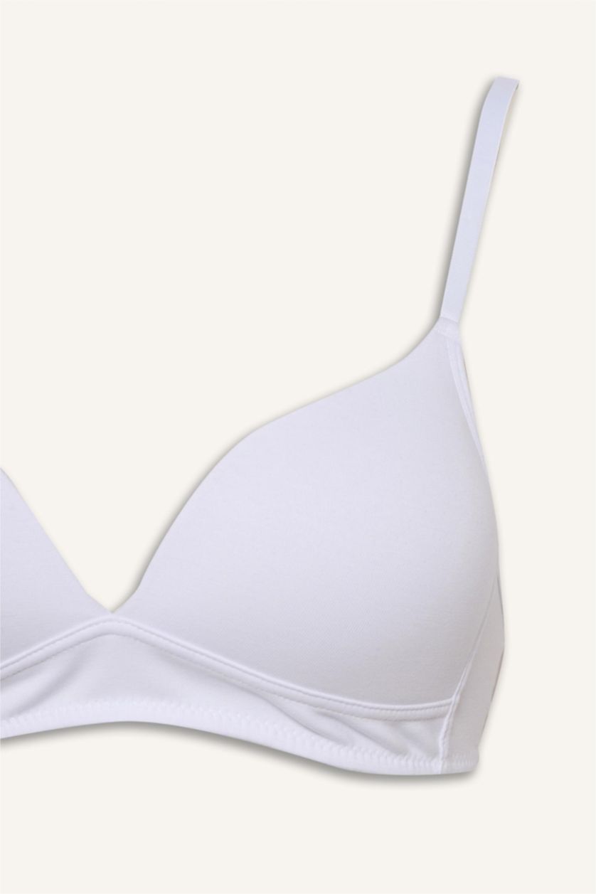 Женщины Белый Fall in Love с кружевом из хлопка с чашечками с чашечками без косточек бюстгальтер