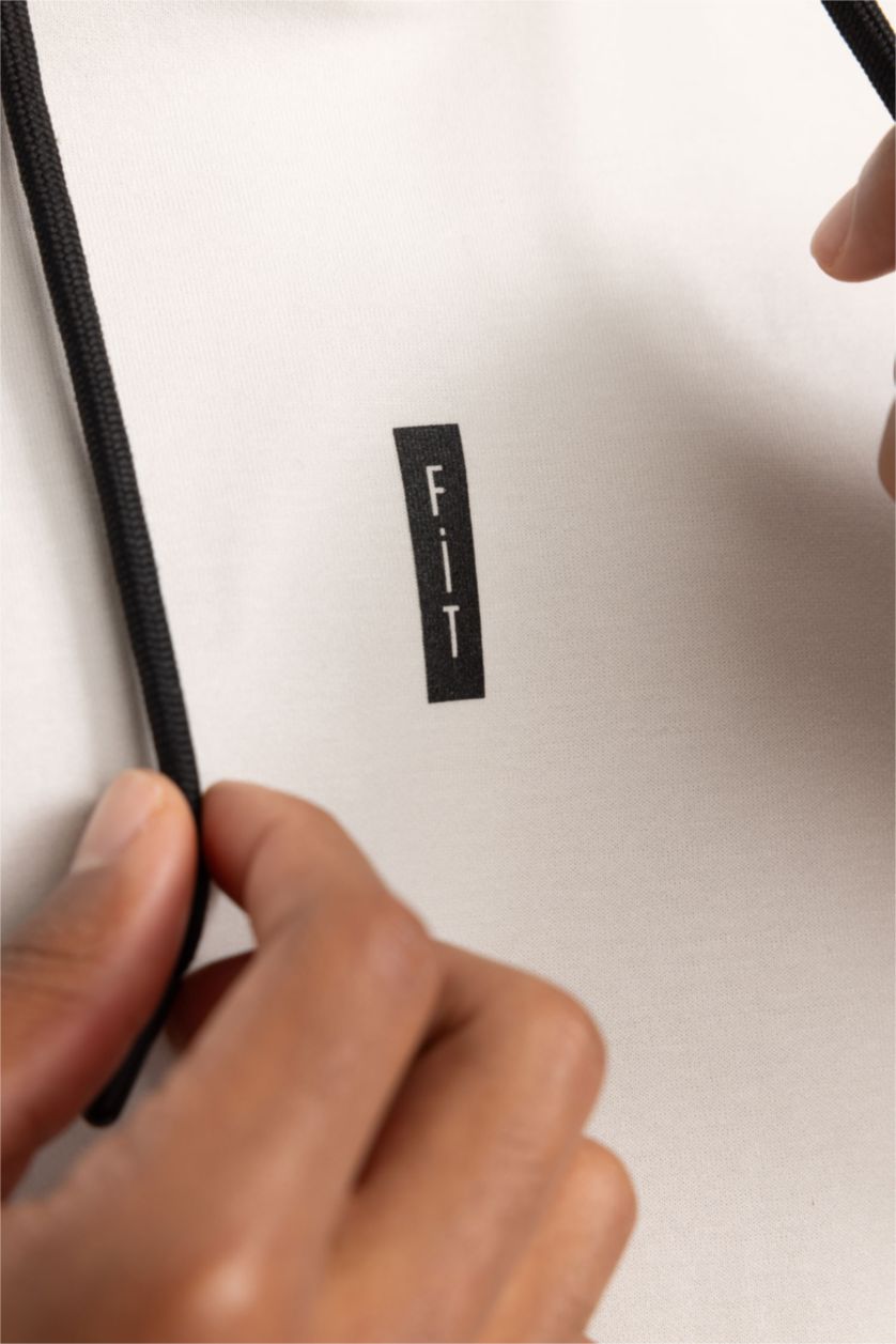 HOMME Beige Sweat- Shirt Coupe standard À capuche