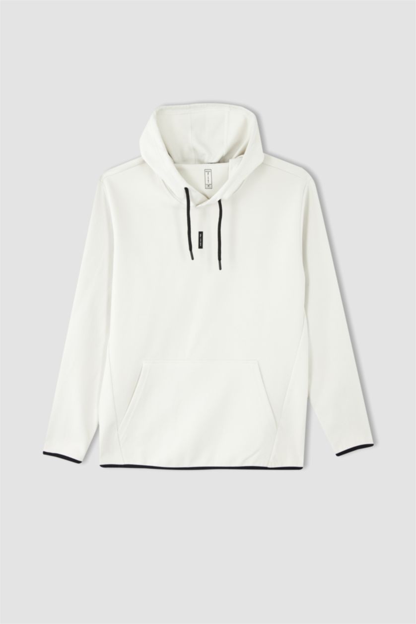 HOMME Beige Sweat- Shirt Coupe standard À capuche