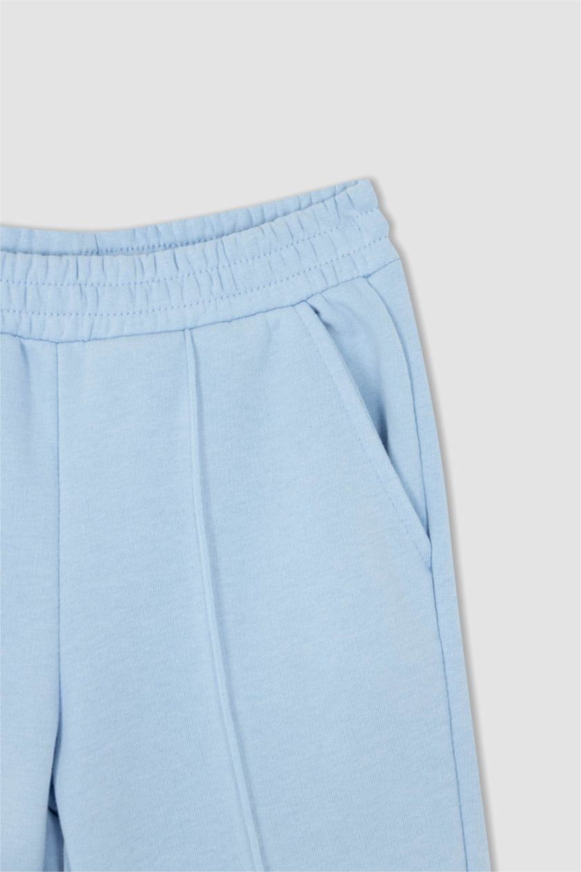 GIRLS & TEENS Blue Girl's Jogger Standard Fit Back To School Thick Fabric Sweatpants