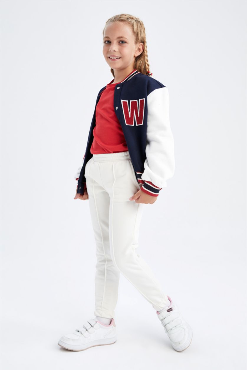 Kız Çocuk - Genç Kız Ekru Kız Çocuk Beyaz Okul Eşofman Altı