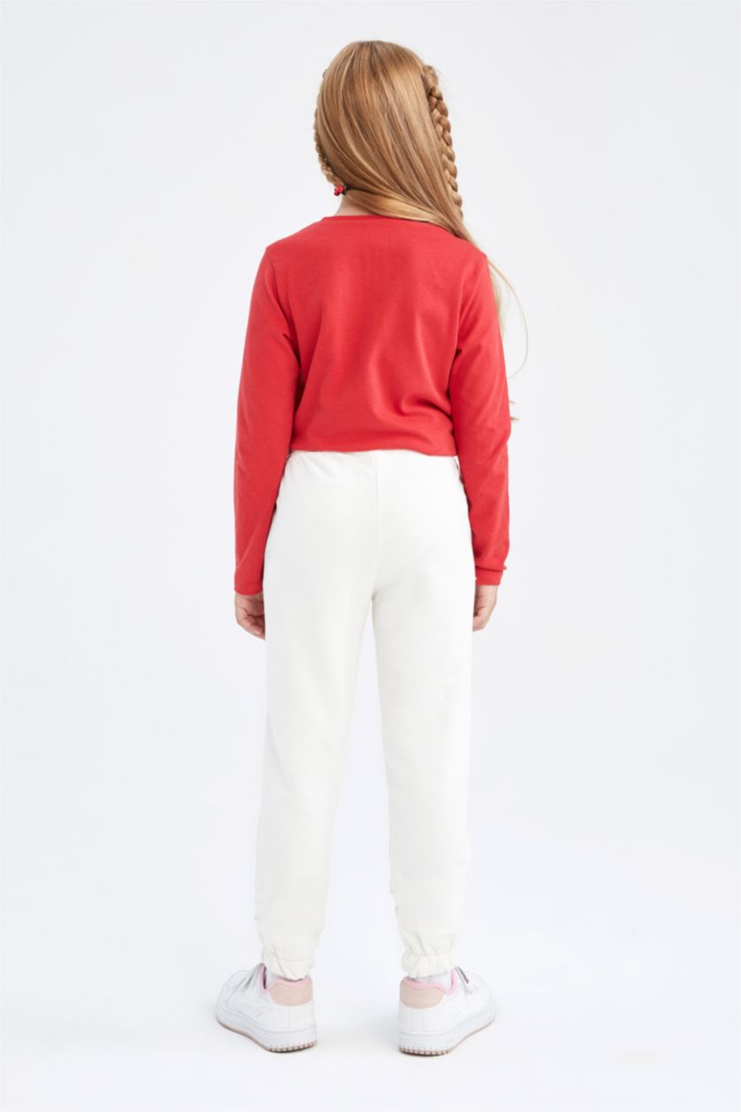 Kız Çocuk - Genç Kız Ekru Kız Çocuk Beyaz Okul Eşofman Altı