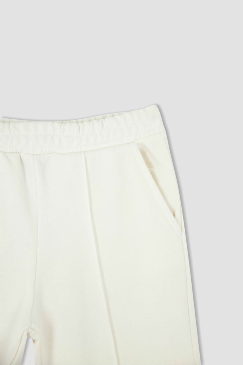 Kız Çocuk - Genç Kız Ekru Kız Çocuk Beyaz Okul Eşofman Altı