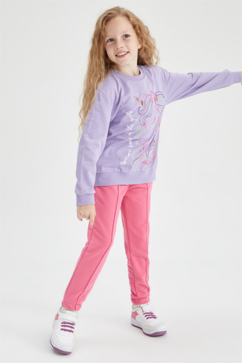 Kız Çocuk - Genç Kız Pembe Kız Çocuk Pembe Okul Eşofman Altı