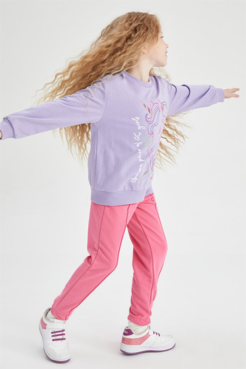 Kız Çocuk - Genç Kız Pembe Kız Çocuk Pembe Okul Eşofman Altı