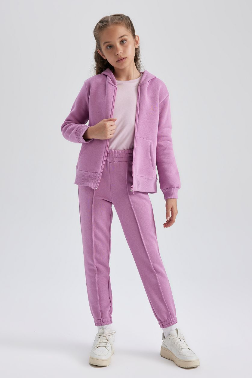 بناتي أرجواني بنطلون سويت بانتس بناتي قصة عادية