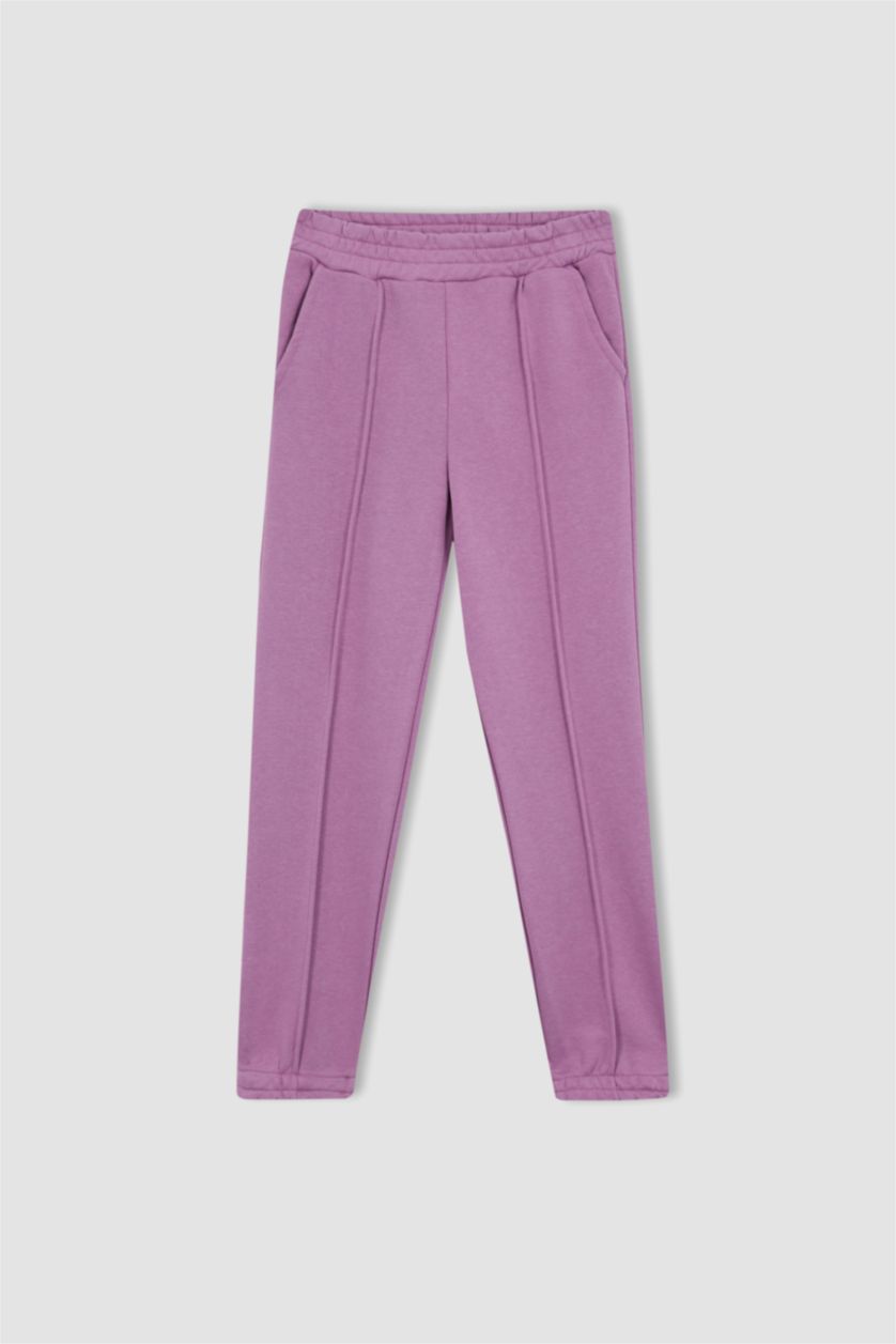 بناتي أرجواني بنطلون سويت بانتس بناتي قصة عادية