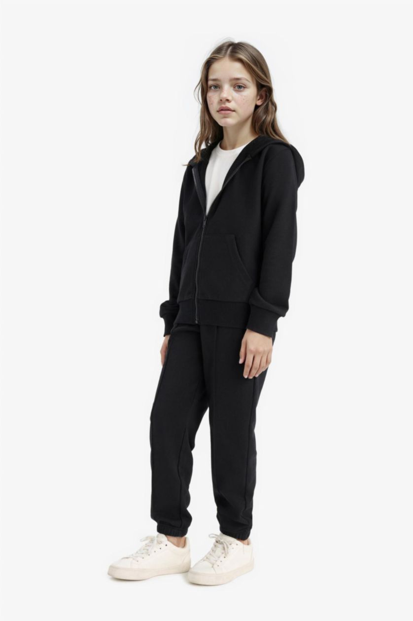 Girls & Teens Black Girl Basic Elastic Waist Jogger Sweatpants