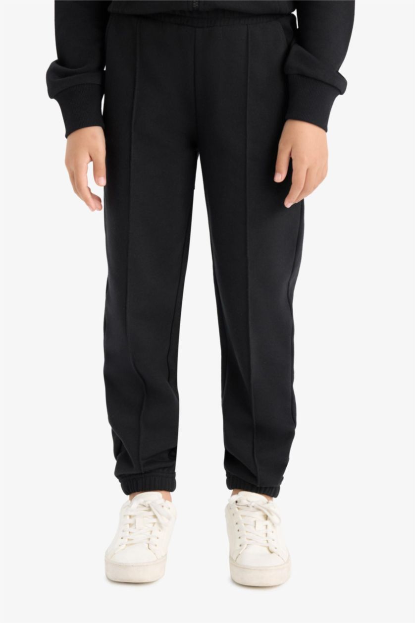 Girls & Teens Black Girl Basic Elastic Waist Jogger Sweatpants