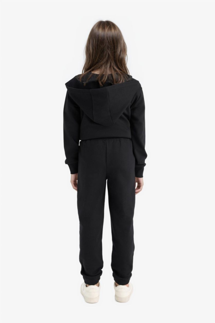 Girls & Teens Black Girl Basic Elastic Waist Jogger Sweatpants