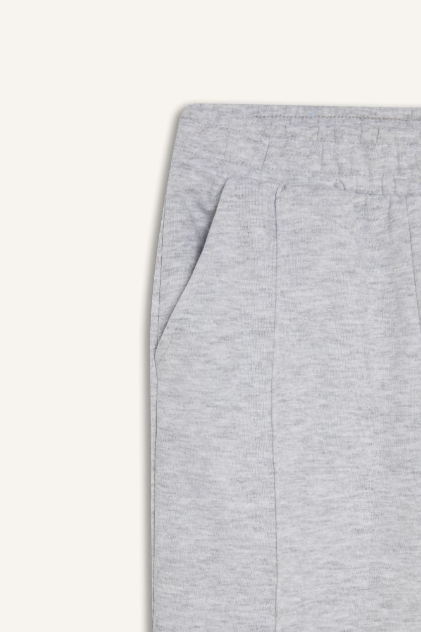 Girls & Teens Light Grey Melange Girl Jogger Fit Pants