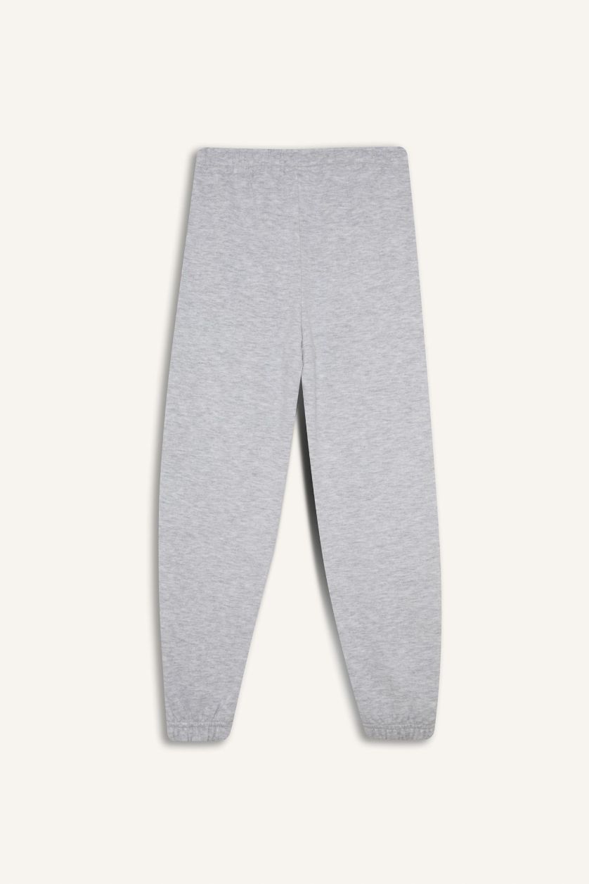 Girls & Teens Light Grey Melange Girl Jogger Fit Pants