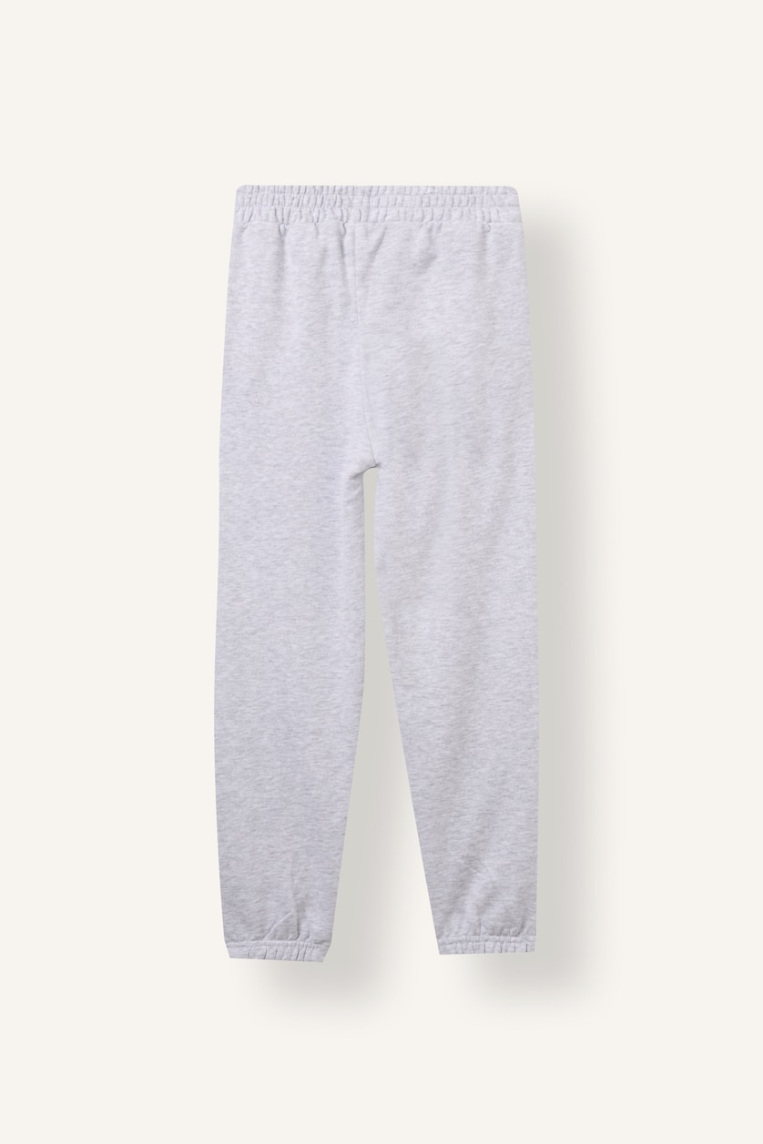 Girls & Teens Light Grey Melange Girl Elastic Waist Jogger Sweatpants