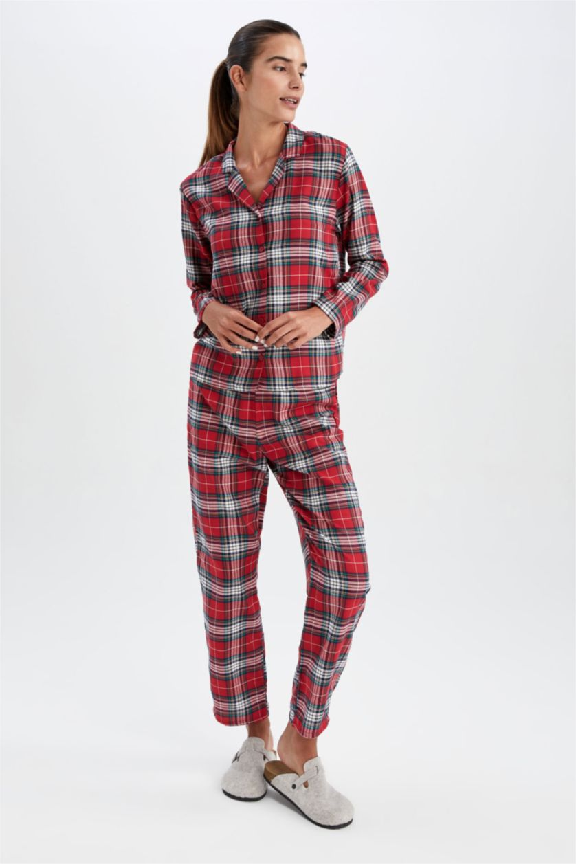 Женщины Красный Flanel 2 piece Set