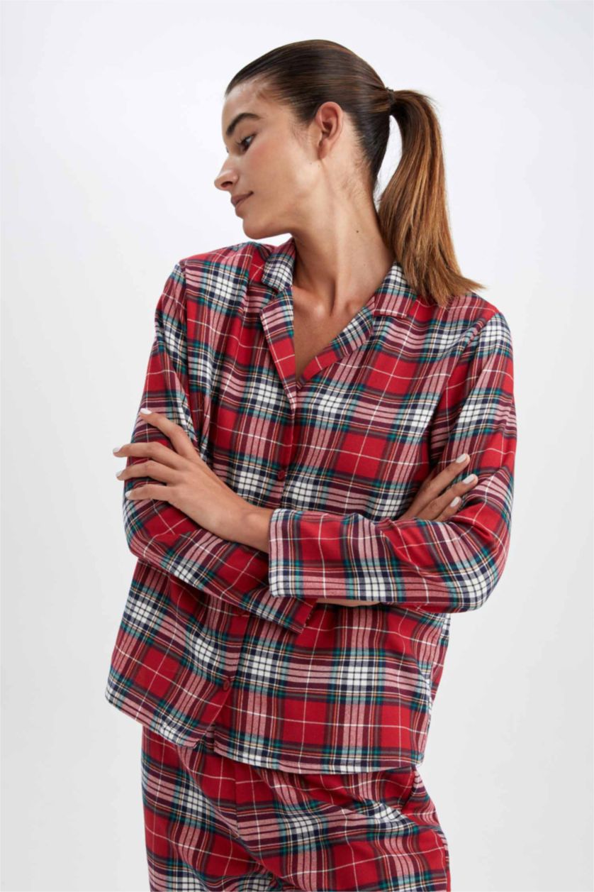 Женщины Красный Flanel 2 piece Set