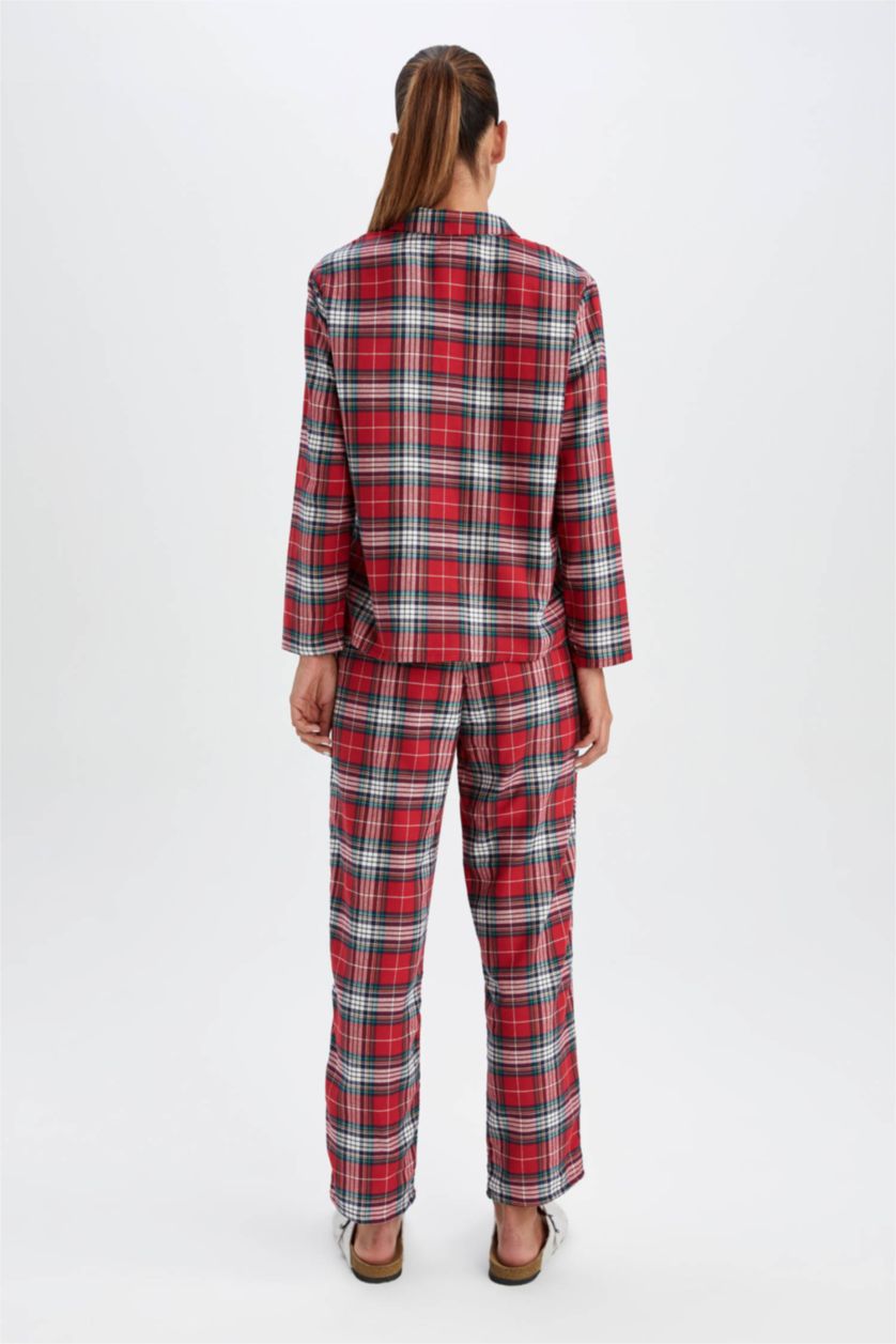 Женщины Красный Flanel 2 piece Set