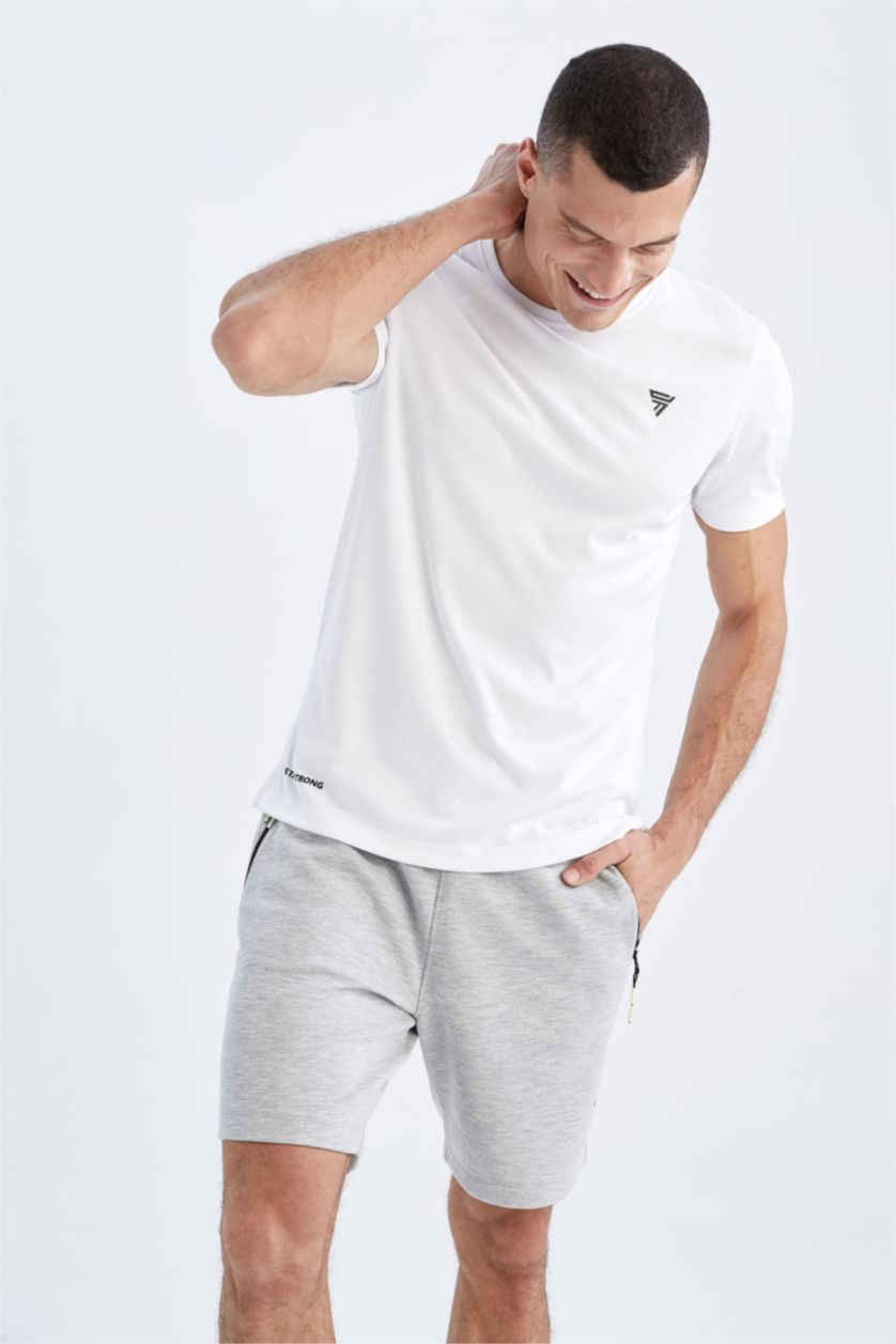 HOMME Gris Short Coupe slim raccourcie