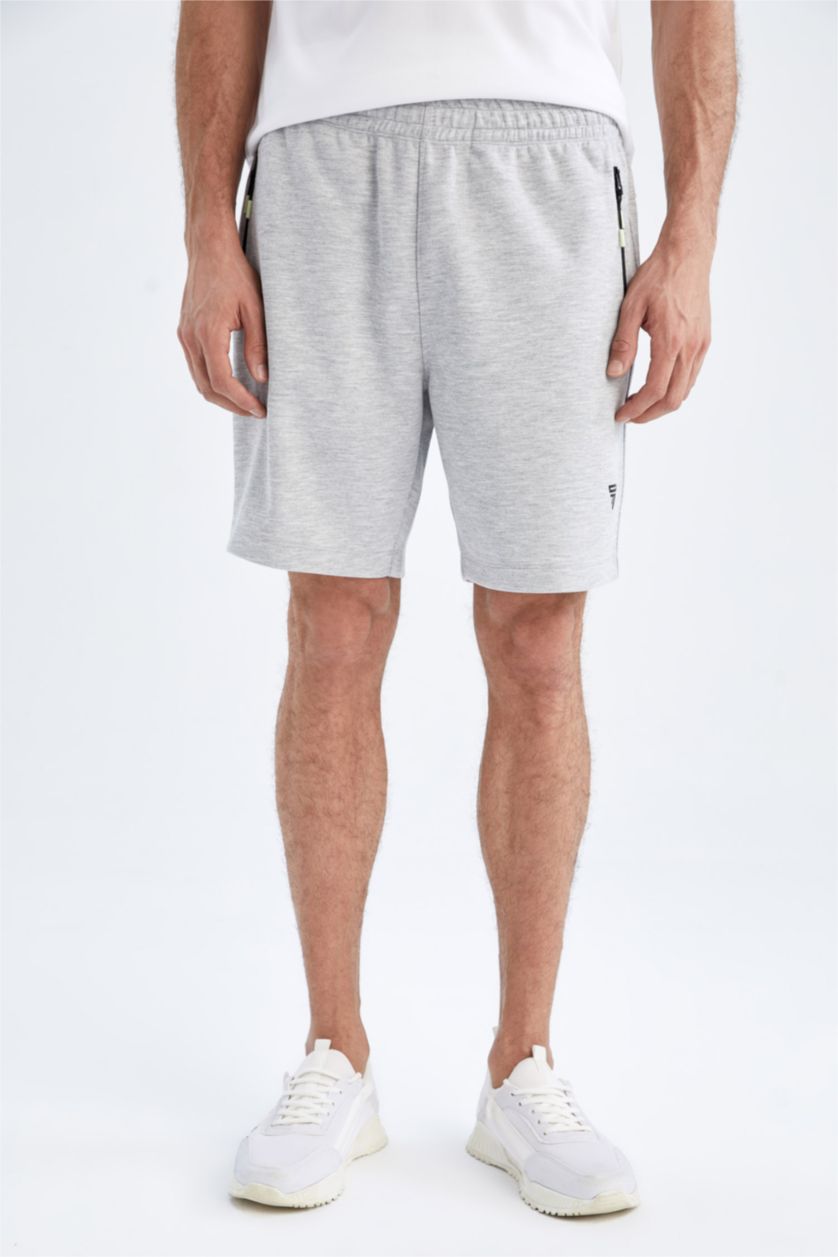 HOMME Gris Short Coupe slim raccourcie