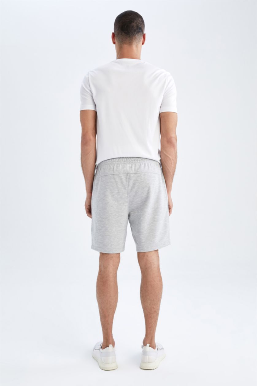 HOMME Gris Short Coupe slim raccourcie