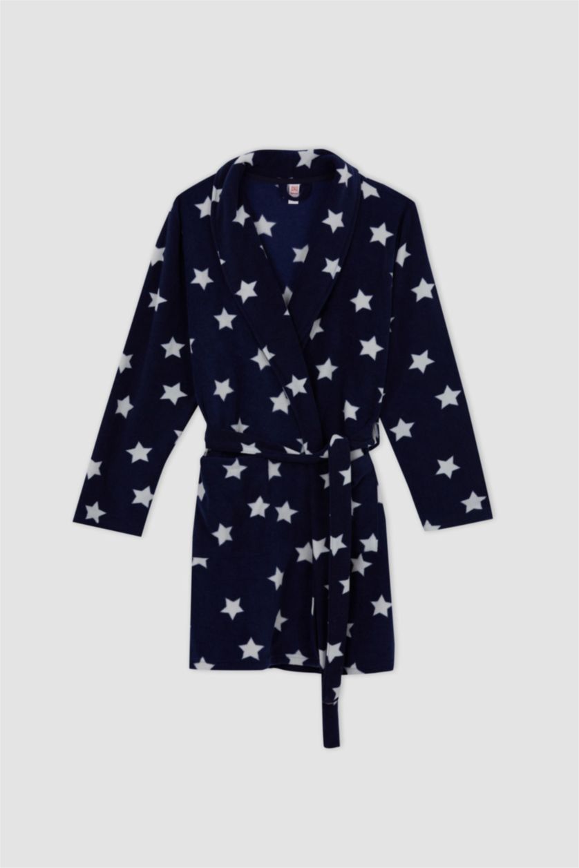 WOMAN NAVY fleece Robe