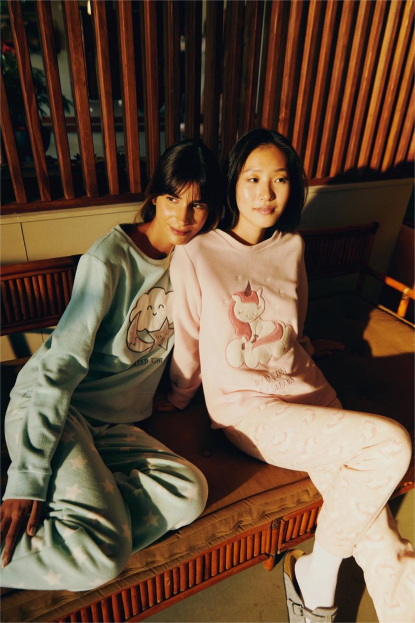 FEMME Orange Ensemble En Tricot Polaire 2