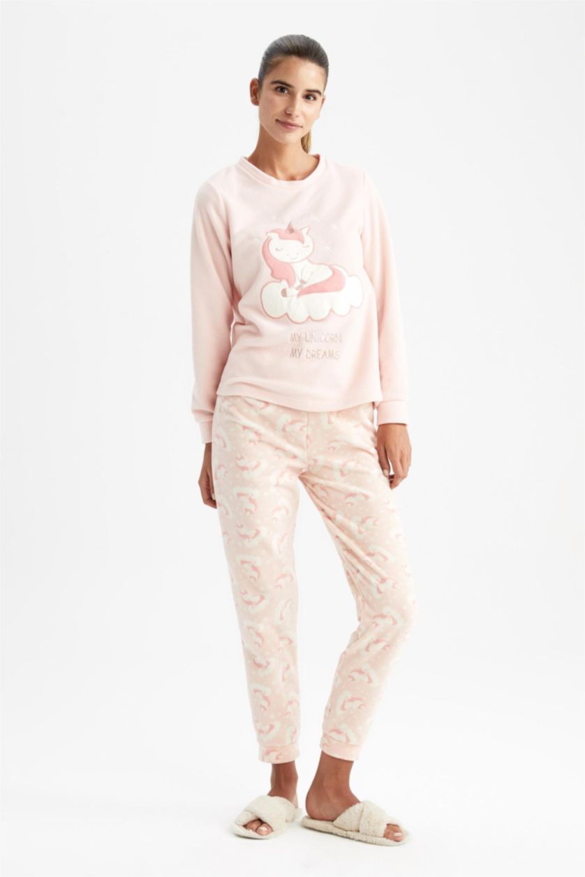 FEMME Orange Ensemble En Tricot Polaire 2