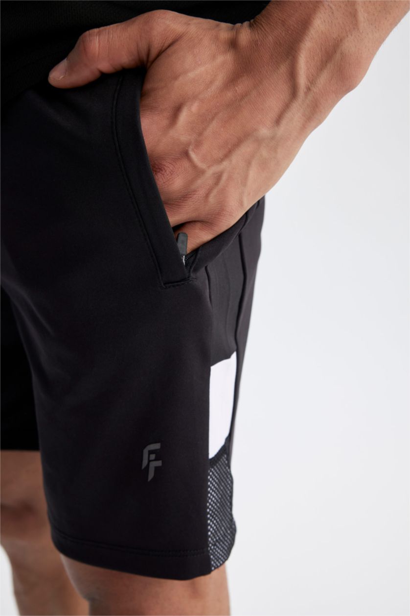 HOMME Noir Short Coupe slim raccourcie