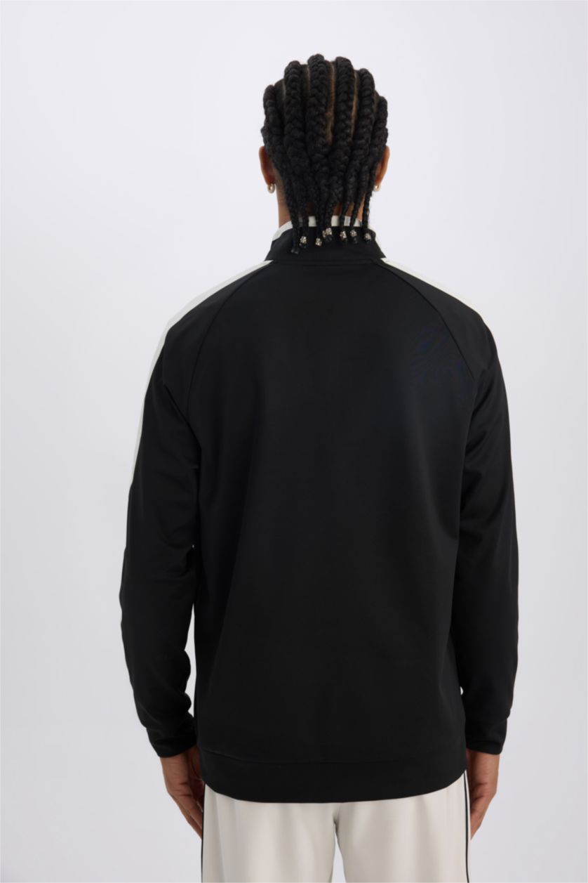 Ерлер қара стандарт пішім биік жаға Свитер