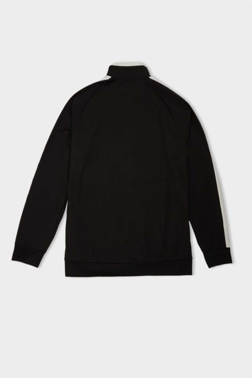 Ерлер қара стандарт пішім биік жаға Свитер