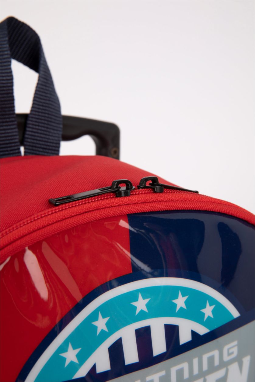 Erkek Çocuk - Genç Erkek Kırmızı Erkek Çocuk Cars Kendi Kendini Onaran Su Tutmayan Kumaş Çekçekli Sırt Çantası