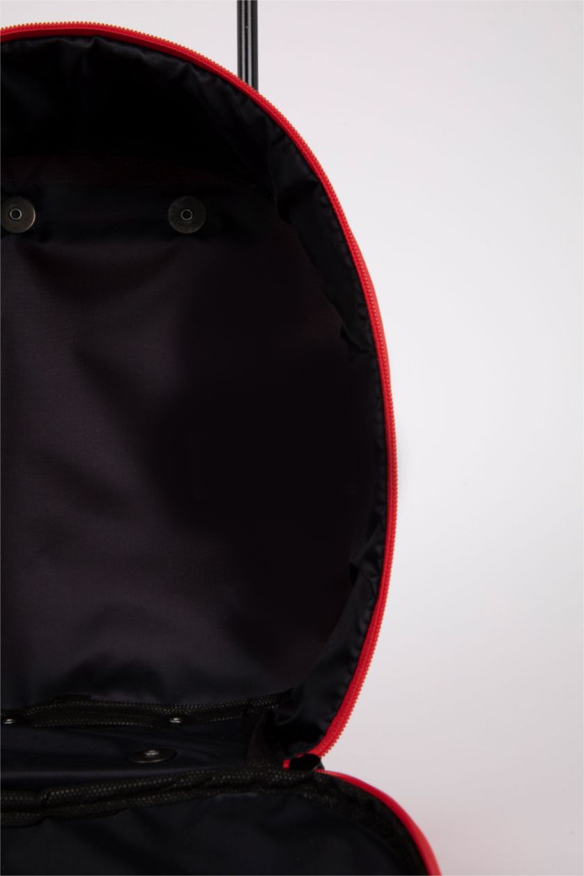 Erkek Çocuk - Genç Erkek Kırmızı Erkek Çocuk Cars Kendi Kendini Onaran Su Tutmayan Kumaş Çekçekli Sırt Çantası