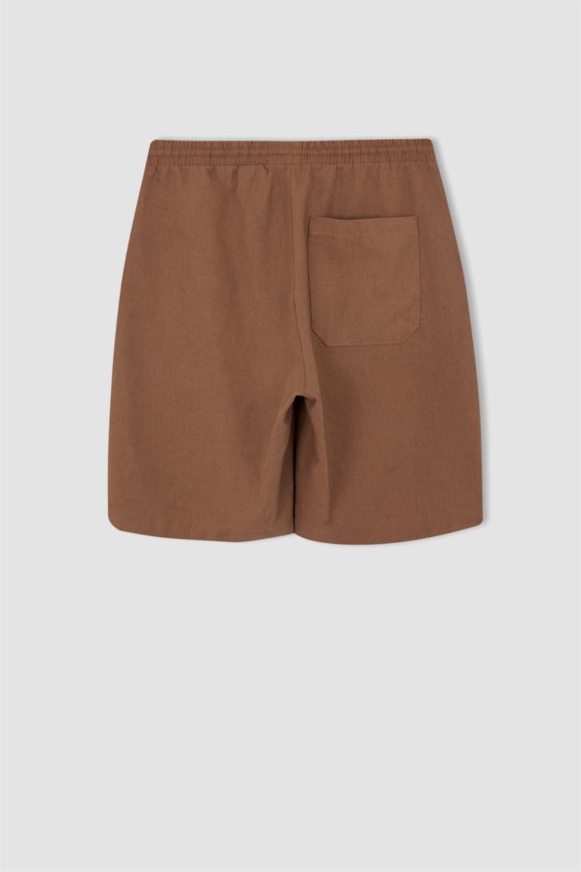 HOMME Marron Pantacourt Coupe Régulière Ourlet régulier