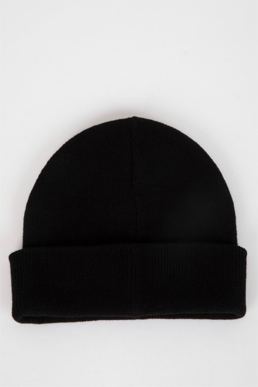 Boys & Teens Black Boy Batman Label Beanie