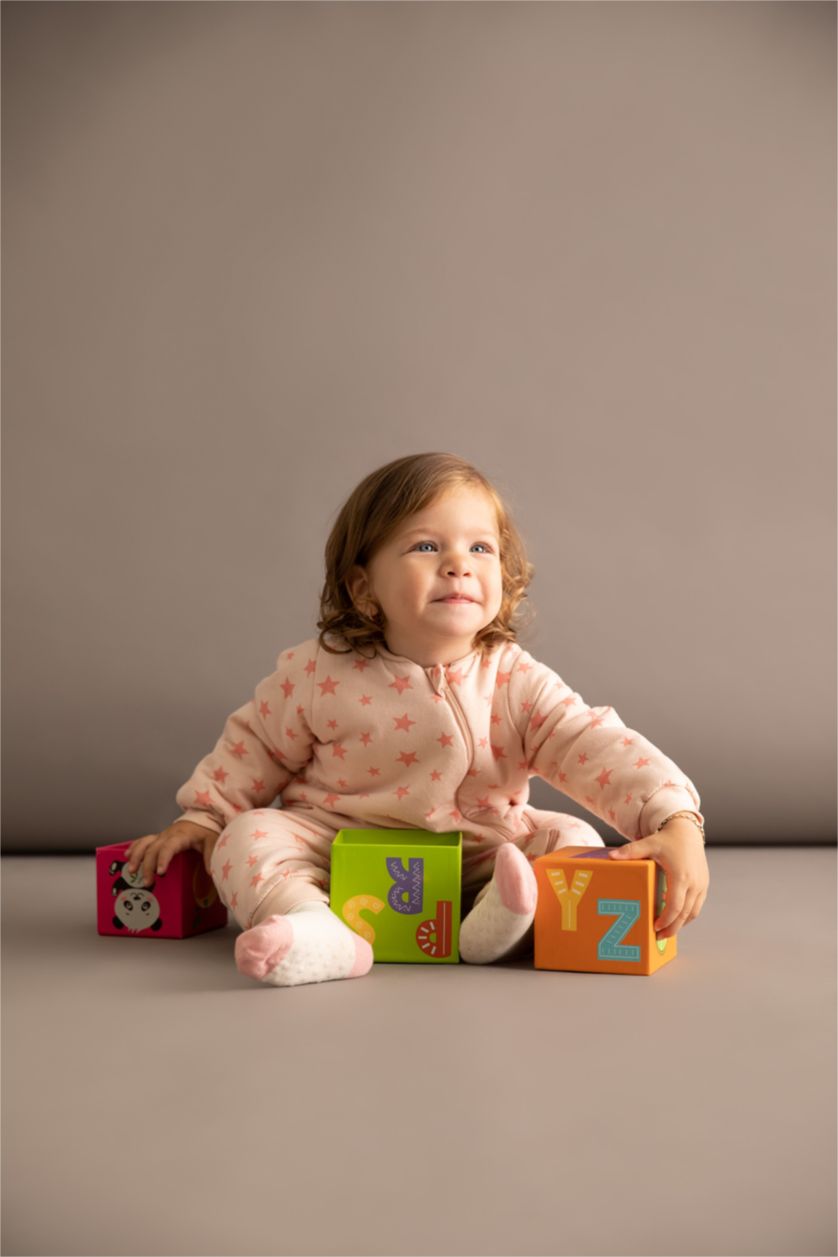 BABY GIRL Pink Baby Girl Crew Neck Sleepsuit