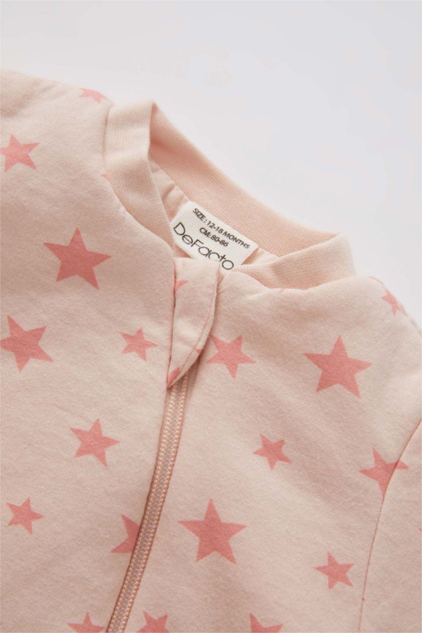 BABY GIRL Pink Baby Girl Crew Neck Sleepsuit