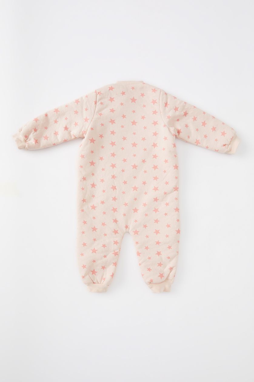 BABY GIRL Pink Baby Girl Crew Neck Sleepsuit