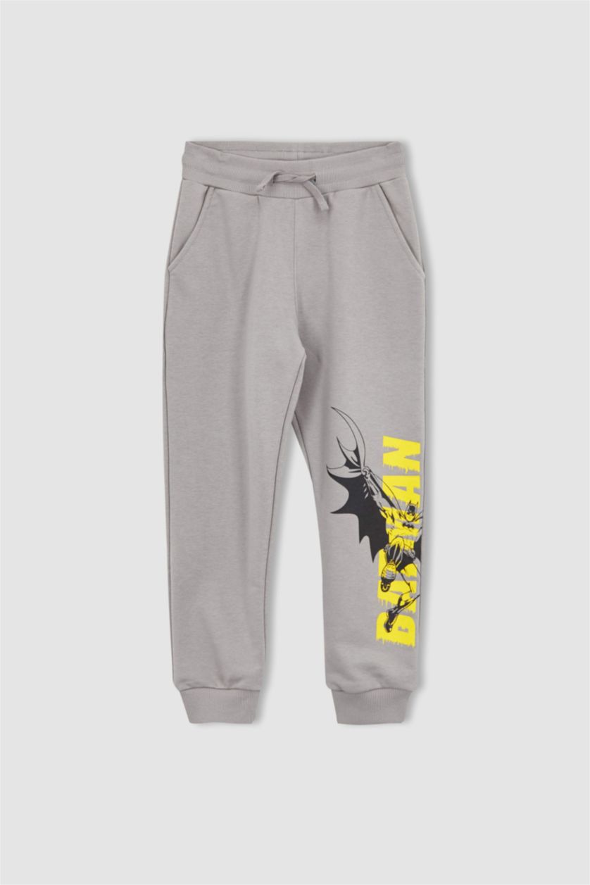 Erkek Çocuk - Genç Erkek Gri Erkek Çocuk Batman Sweatshirt Eşofman Altı 2'li Takım